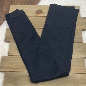 SPANX Look at Me Now Seamless Leggings Blue Black Geometric